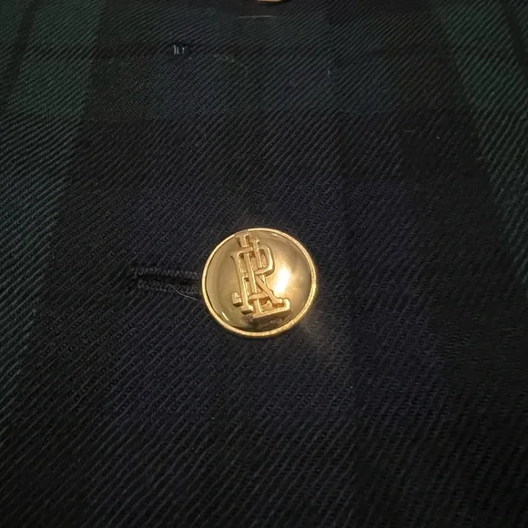 Lauren Ralph Lauren Tartan Plaid Wool Blend Blazer - Picture 10 of 12